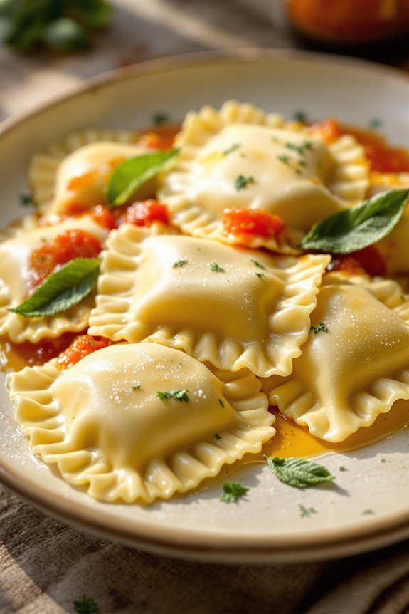 homemade italian cheese ravioli
